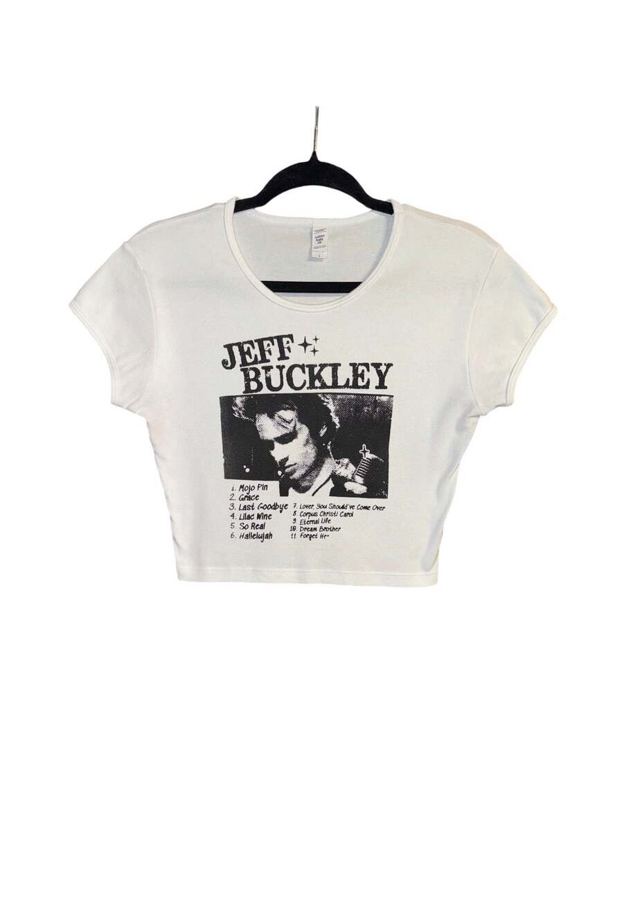 Los Angeles Apparel Jeff Buckley Grace Album Graphic Crop Baby Tee
